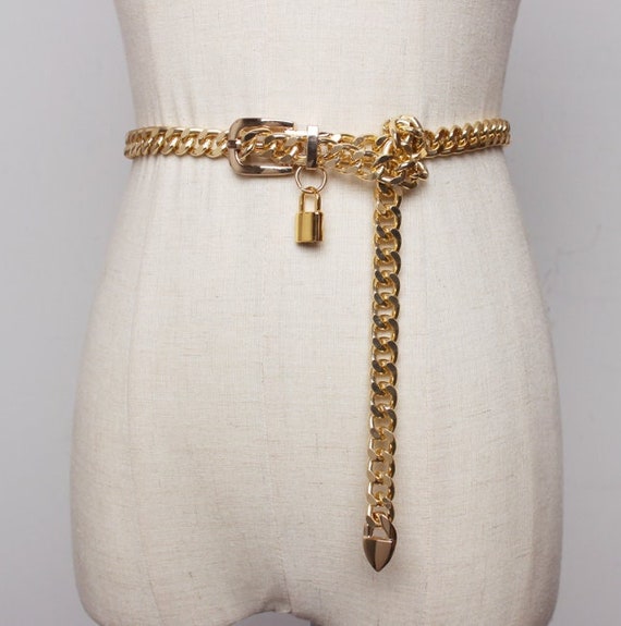 Metal Chain Belt Etsy