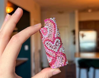 Decorated lighter case  Customize Your Own Bedazzled Lighter Case Charms & Rhinestone | Handmade Gifts | Initials