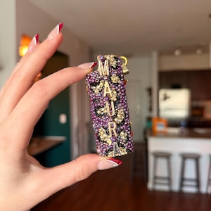 Custom Bedazzled Lighter Case • Personalized Name/Initials • Choose Colors, Charms & Theme • Stocking Stuffer Gift • Handmade unique Gift