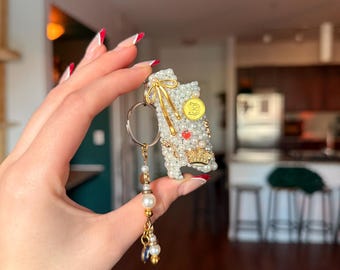Personalized Mini Bic Lighter Case, Bedazzled Art. Custom Name, Color, Charms
