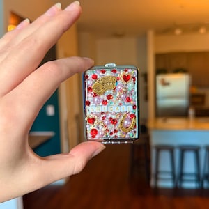 Personalized Rhinestone Matchbox Case – Custom Colors, Names & Designs