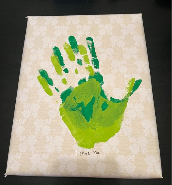 Flowers From 1970 Handprint Canvas Etsy