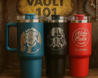 Fallout 40oz Tumbler, Vault Boy, Vault-Tec, Power Armor, Enclave, Nuka Cola