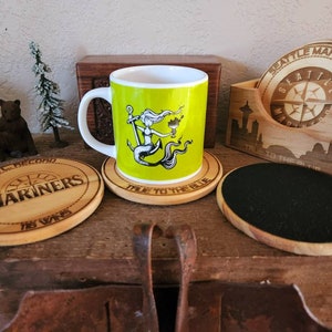 Seattle Mariners Wood Coasters with Display Box: Fan Cave Gift