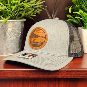 Virgin Islands National Park Hat, Trucker Hat, Snapback, Leather Patch, Laser Engraved, National Park Gift, Virgin Islands, Father&#39;s Day