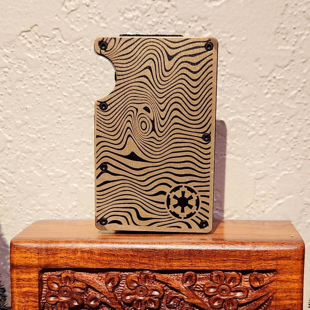 Mandolorian Metal Wallet, Star Wars Minimalist Credit Card Holder, Money Clip, Bescar Pattern ...