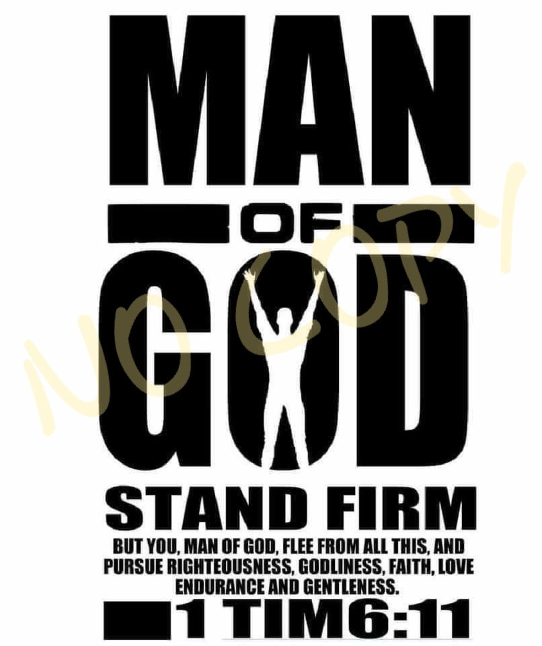 Man of God Stand Firm 1 Timothy Shirt Print Design PNG Etsy