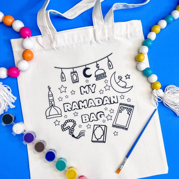 Ramadan DIY tote bag kids