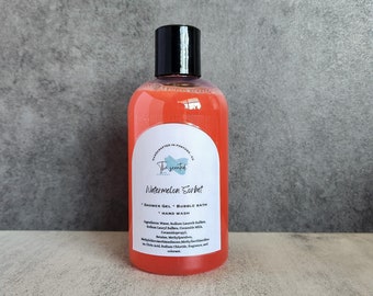 WATERMELON SORBET Shower Gel Body Wash Bubble Bath Hand Soap Liquid Soap 8 oz bottle