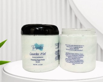 CUCUMBER MINT Foaming Sugar Body Scrub 8 oz