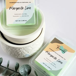 Wax Melts Soy Wax Melts Scented MARGARITA LIME Wax Melts Candle Wax Melts 6 Cavity Clamshell Wax Melts