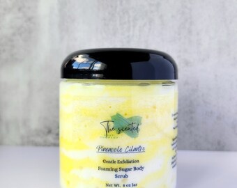 PINEAPPLE CILANTRO Foaming Sugar Body Scrub 8 oz