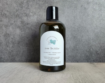 GREEN TEA WILLOW Shower Gel Body Wash Bubble Bath Hand Soap 8 oz bottle