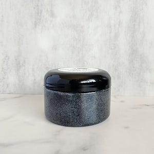 BLACK LEATHER VETIVER with Activated Charcoal Black Sea Salt Emulsified Foot Scrub 4oz