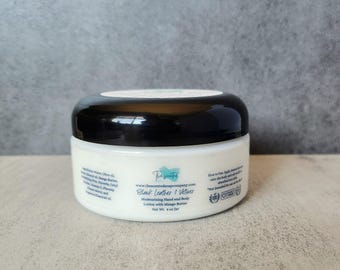 BLACK LEATHER and VETIVER Men's Moisturizing Hand and Body Lotion 8 oz Jar