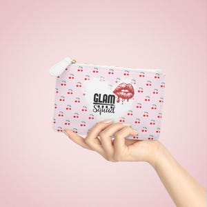 Glam Squad Mini Clutch Bag, Cute Makeup Pouch, Chic Travel Accessory, Perfect Gift for Friends, Fun Night Out Essential
