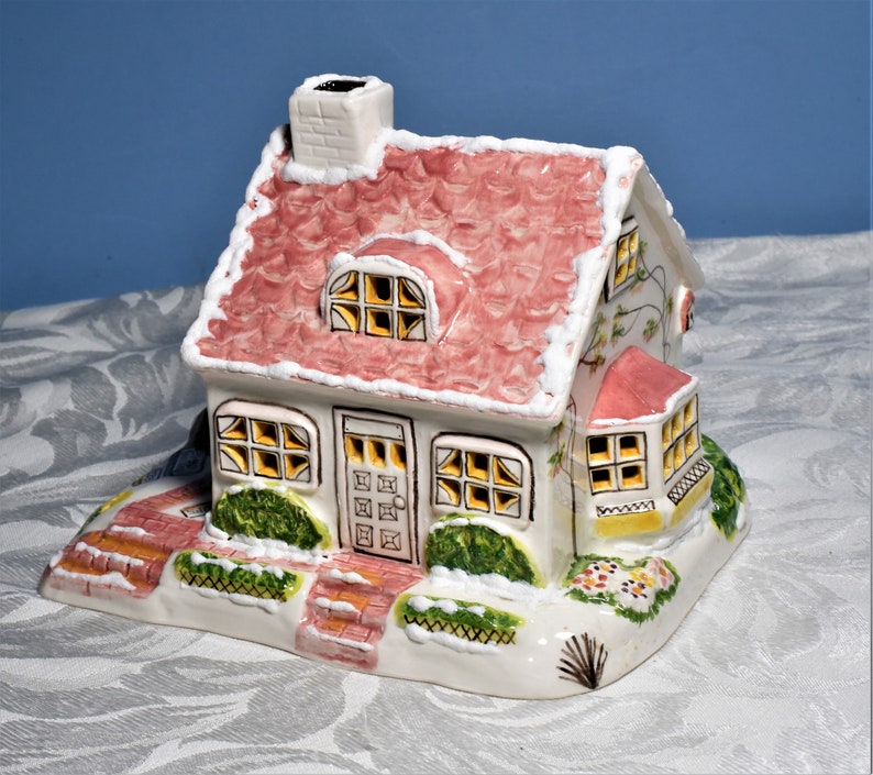 The Scented Garden Lighted Ceramic House Etsy