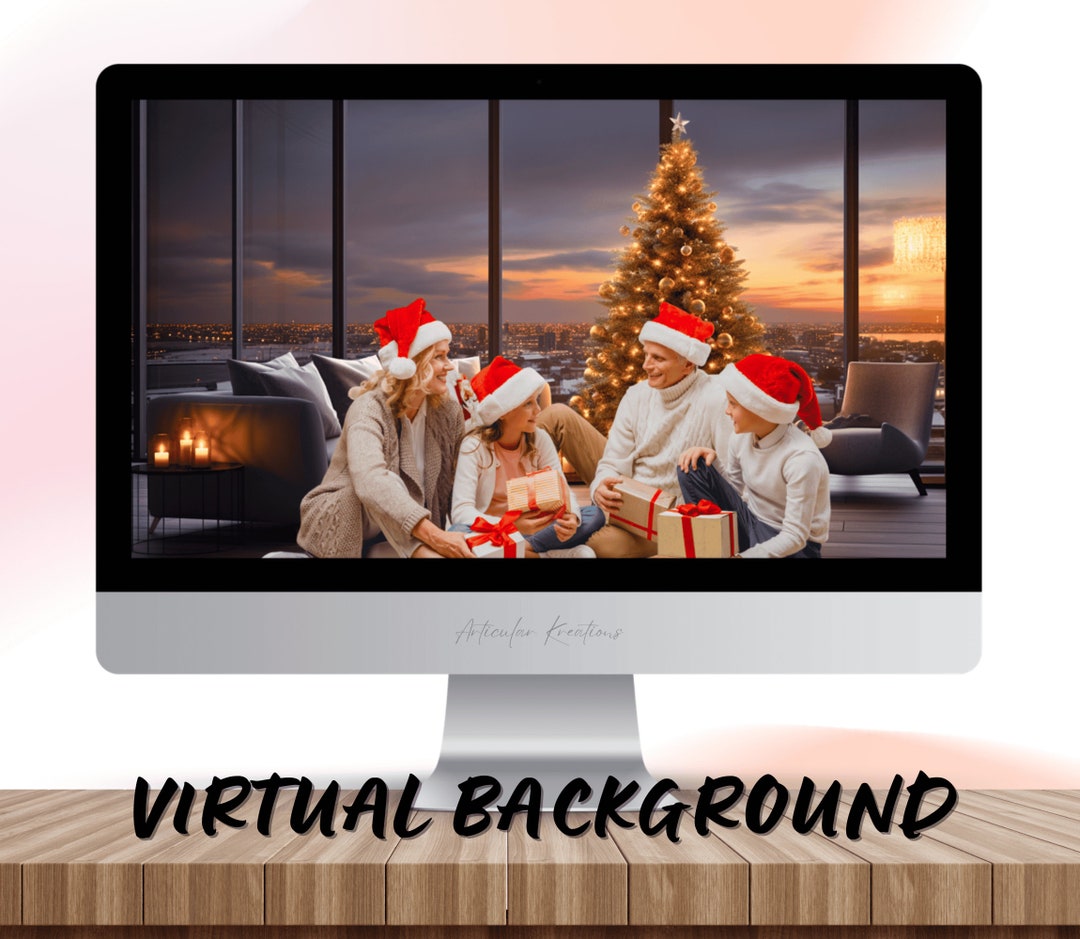 Christmas Background Zoom Background Christmas Virtual Etsy