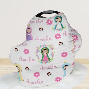 Virgin Mary Nursing Cover, Baby Shower Girl Car Seat Cover, Lichtgewicht ademende Nursing Cover, Doopcadeau