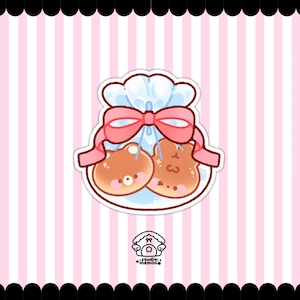 Freshly Baked Sticker, Kawaii Bread Bag Sticker, Cute Bakery Pastry Sticker, Cozy Food Die Cut, Kawaii Planner Scrapbook Sticker