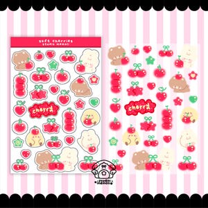 soft cherries sticker sheet