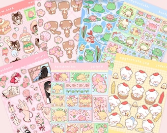 Autocollants pour feuille de réparation | Stickers déco, agenda, journal | Esthétique mignonne de Kawaii | Feuille d'autocollants