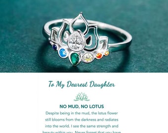 Sterling Silver Rebirth Lotus Ring, Begin Again Lotus Ring, Rebirth Jewelry, Daughter Birthday Gift, Friendship Gift, Best Friend Gift