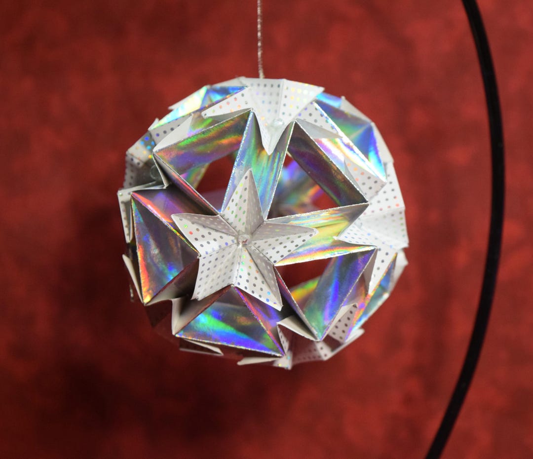 Silver Origami Star Ornament - Etsy