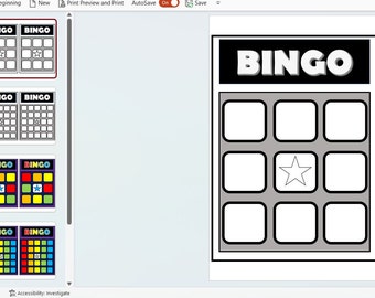 Stampabile Crea il tuo bingo. Apprendimento divertente in classe, a casa o non a scuola.