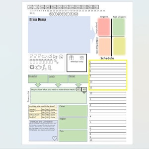 ADHD daily planner
