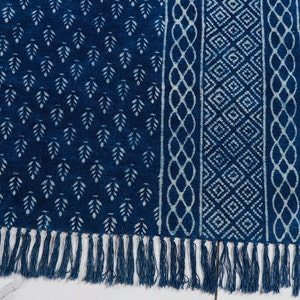 Hand Woven Blue Indigo Cotton Flatweave Kilim Rug, Boho Rugs, Handmade Rug, Southwest..Sizes-3x5, 4x6, 5x8, 6x9, 8x10...
