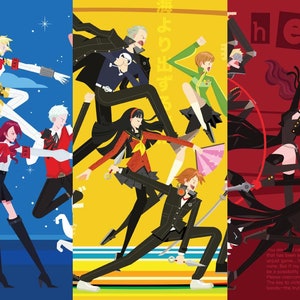 Persona 3, 4, 5 Bundle Art Print 11x17 Poster, SEES, Investigation Team, Phantom Thieves Anime & Manga Fan Art 11x17