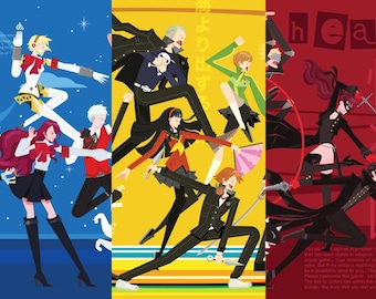 Persona 3, 4, 5 Bundle Art Print 11x17 Poster, SEES, Investigation Team, Phantom Thieves Anime & Manga Fan Art 11x17