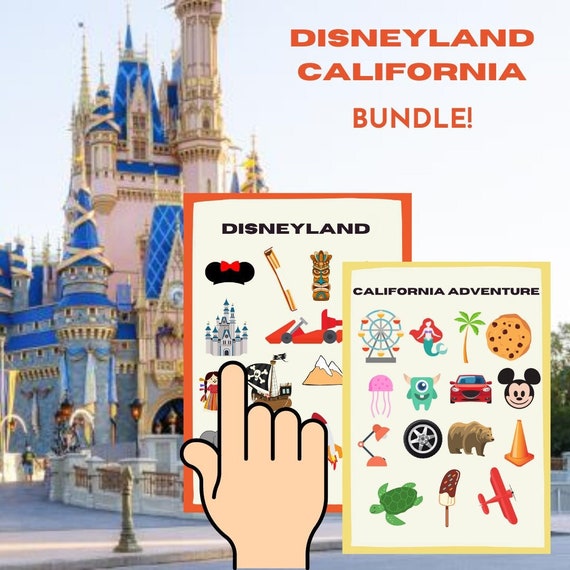 BUNDLE 2 Printable Disneyland Park &amp; California Adventure Park - Etsy