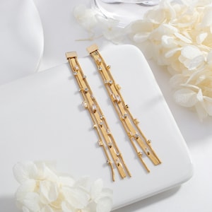 Golden Tassel Earrings – Elegant Gold-tone Tassel design – Lightweight and Stylish Dangles – Perfect for any Occasion – Unique Design