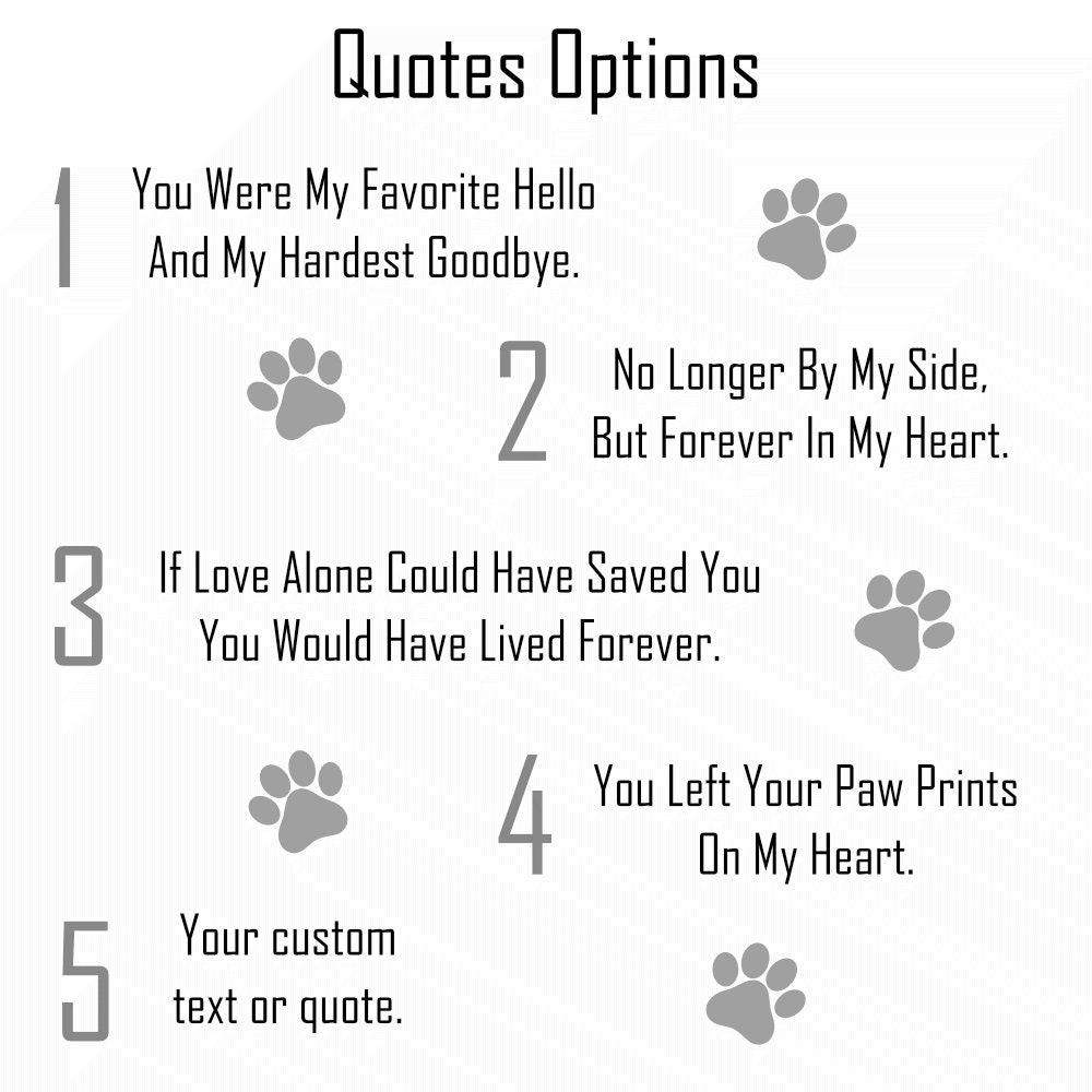 Personalized Pet Loss Gift, Pet Memorial Keepsake, Pet Bereavement Gift