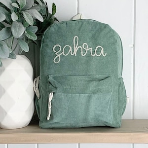 custom name backpack || hand embroidery || toddler backpack || kids backpack || school bag || daycare || gift idea || diaper bag
