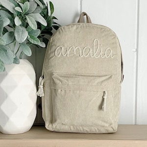 custom name backpack || hand embroidery || toddler backpack || kids backpack || school bag || daycare || gift idea || diaper bag