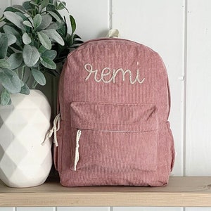 custom name backpack || hand embroidery || toddler backpack || kids backpack || school bag || daycare || gift idea || diaper bag