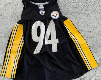 jersey dress | Pittsburgh Steelers | girls | toddler | upcycled | repurposed | NFL