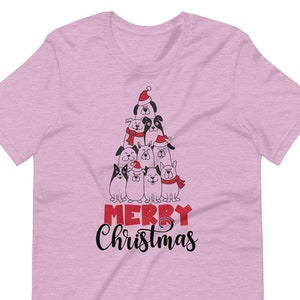 Frohe Weihnachten Hunde Unisex T-Shirt, Weihnachtst-shirt, Weihnachtsgeschenk