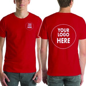 Custom Logo front and back Unisex t-shirt