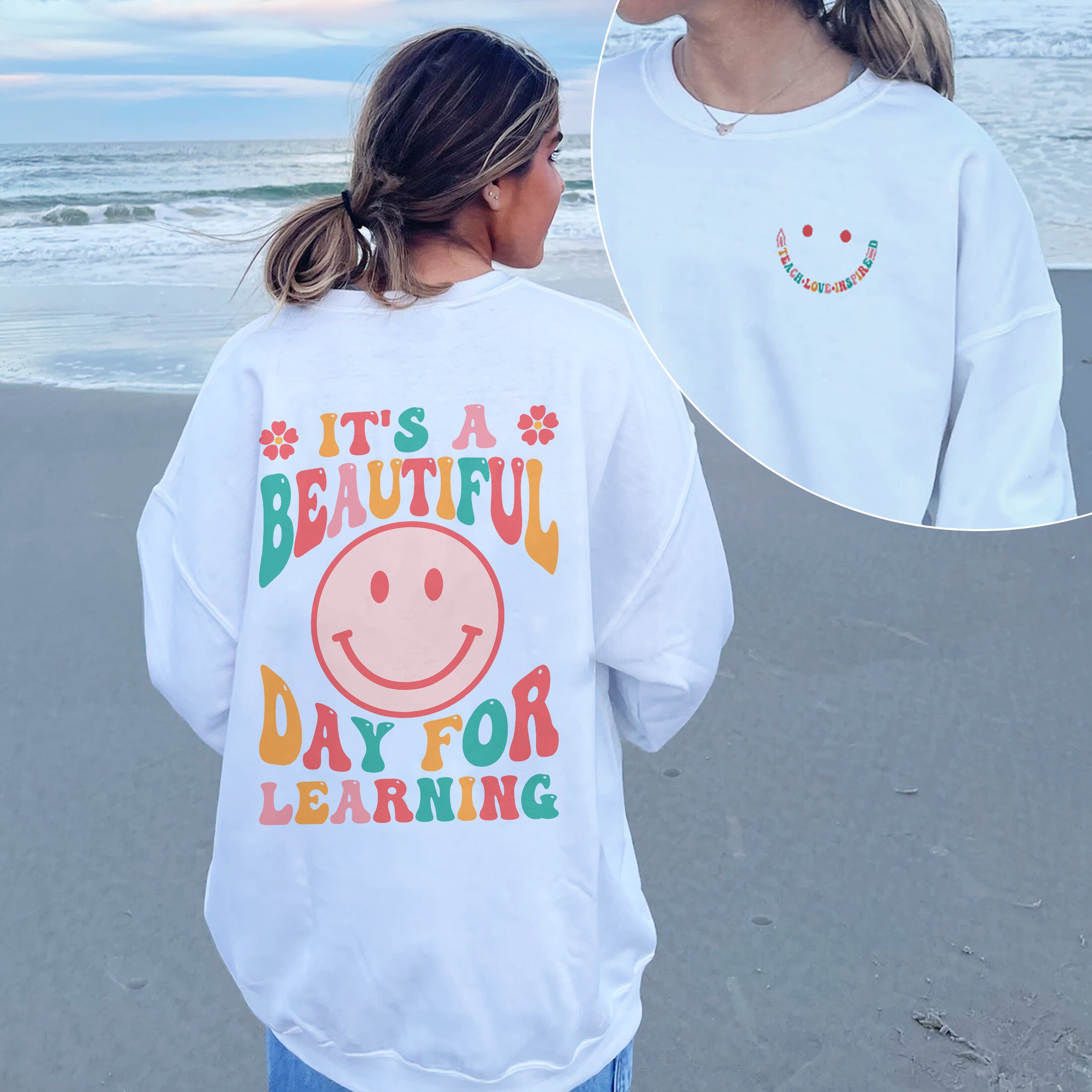 It's A Beautiful Day for Learning Sweatshirt Back to - Etsy Australia
