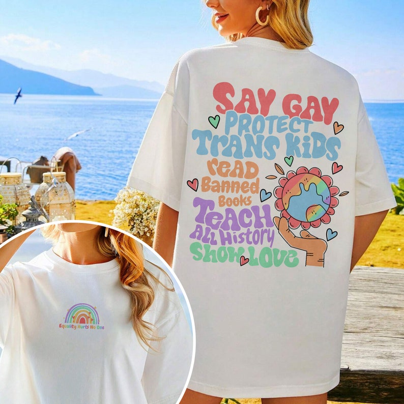 Say Gay Shirt, Protect Trans Kids Shirts, Equality T Shirt, Pride Rainbow Sweatshirt, Lgbt Ally Shirt, Read Banned Books