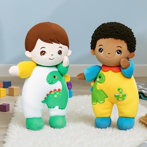 Personalized Plush Doll, Custom Rag Doll, First Baby Doll, Baby Shower Gift, Baby Toy 6-12 Month Boys, Gift For Toddlers