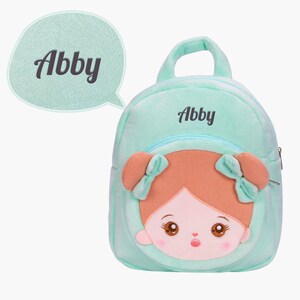 Personalized Plush Doll Pink Backpack, Customized Baby Gift Set, Back To School Birthday, Christmas Gifts