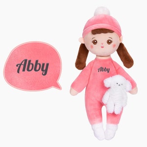 Personalized Doll, Custom Rag Doll, Personalized Dolls, Baby Shower Gift, First Baby Doll, Plush Doll For Baby Girls, Size: 11,81'' * 7,09''