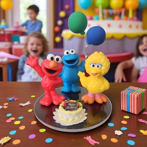 Elmo and Friends Cake Topper: Sesame Street Birthday Party Decoration