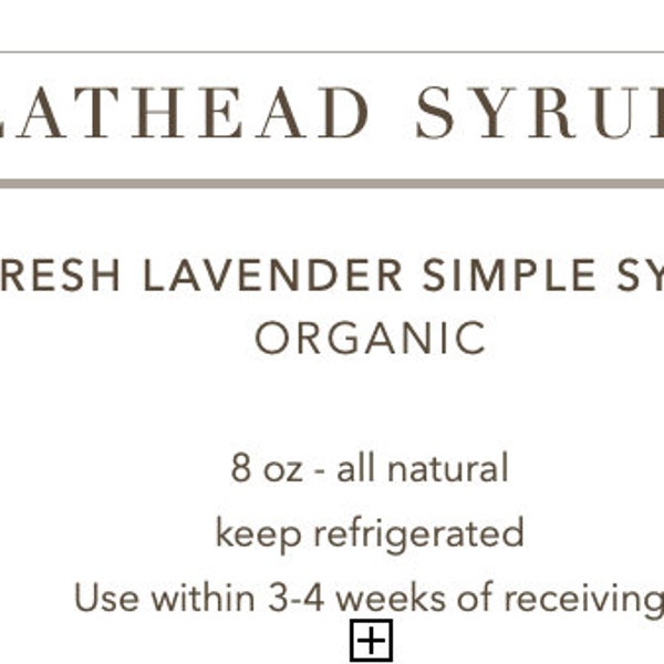 Lavender syrup