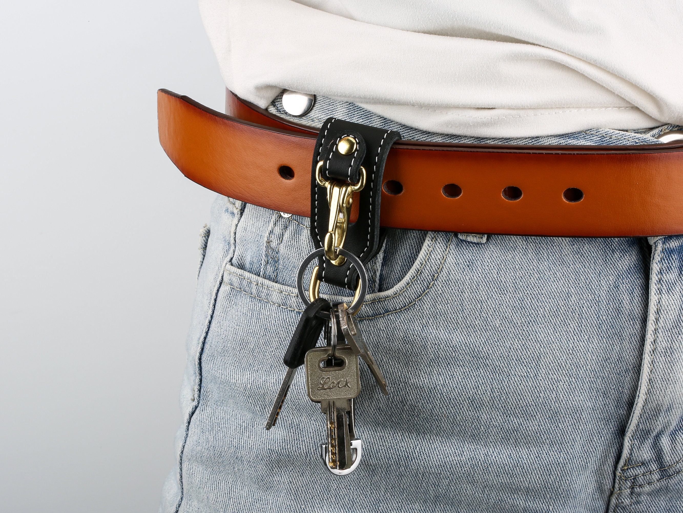 Rustic Durable Belt Leather Key Ring Clip Belt Hook Belt Key Etsy